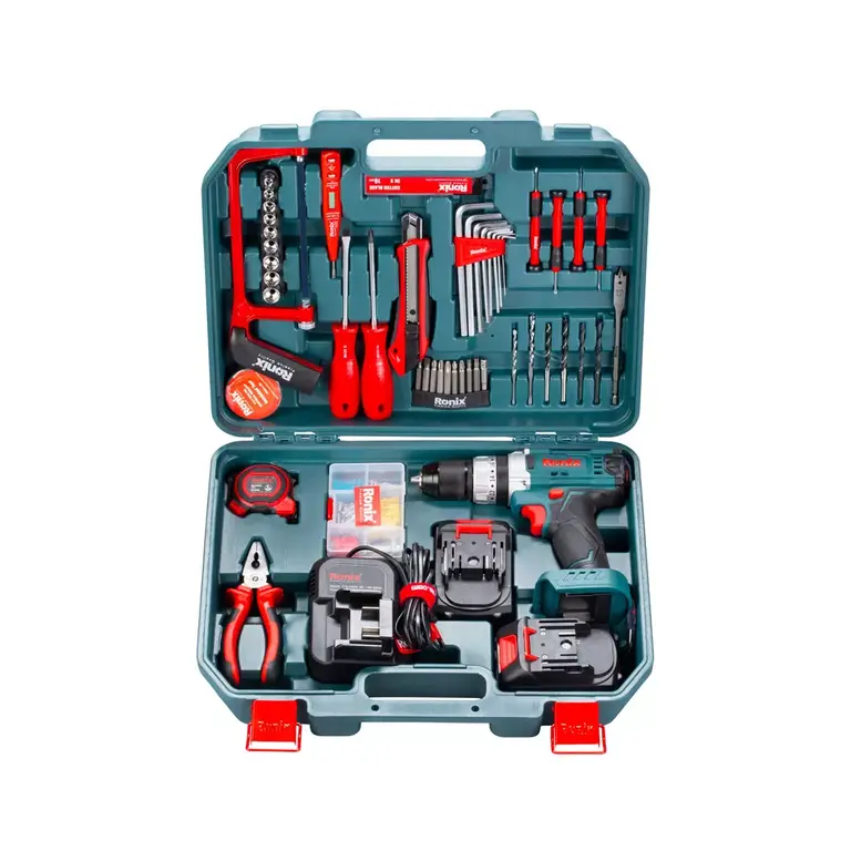 1 کیت دریل شارژی 20 ولت دو باتری 53 پارچه مدل RS-8620 - Image 1