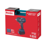 کیت بکس شارژی 40 ولت براش لس 800 نیوتن متر 1.2 اینچ رونیکس مدل 8907-40V - Image 14